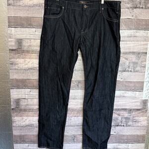 34 Heritage Courage Mid Rise Straight Jeans Mens 40x34 Blue Dark Wash Stretch
